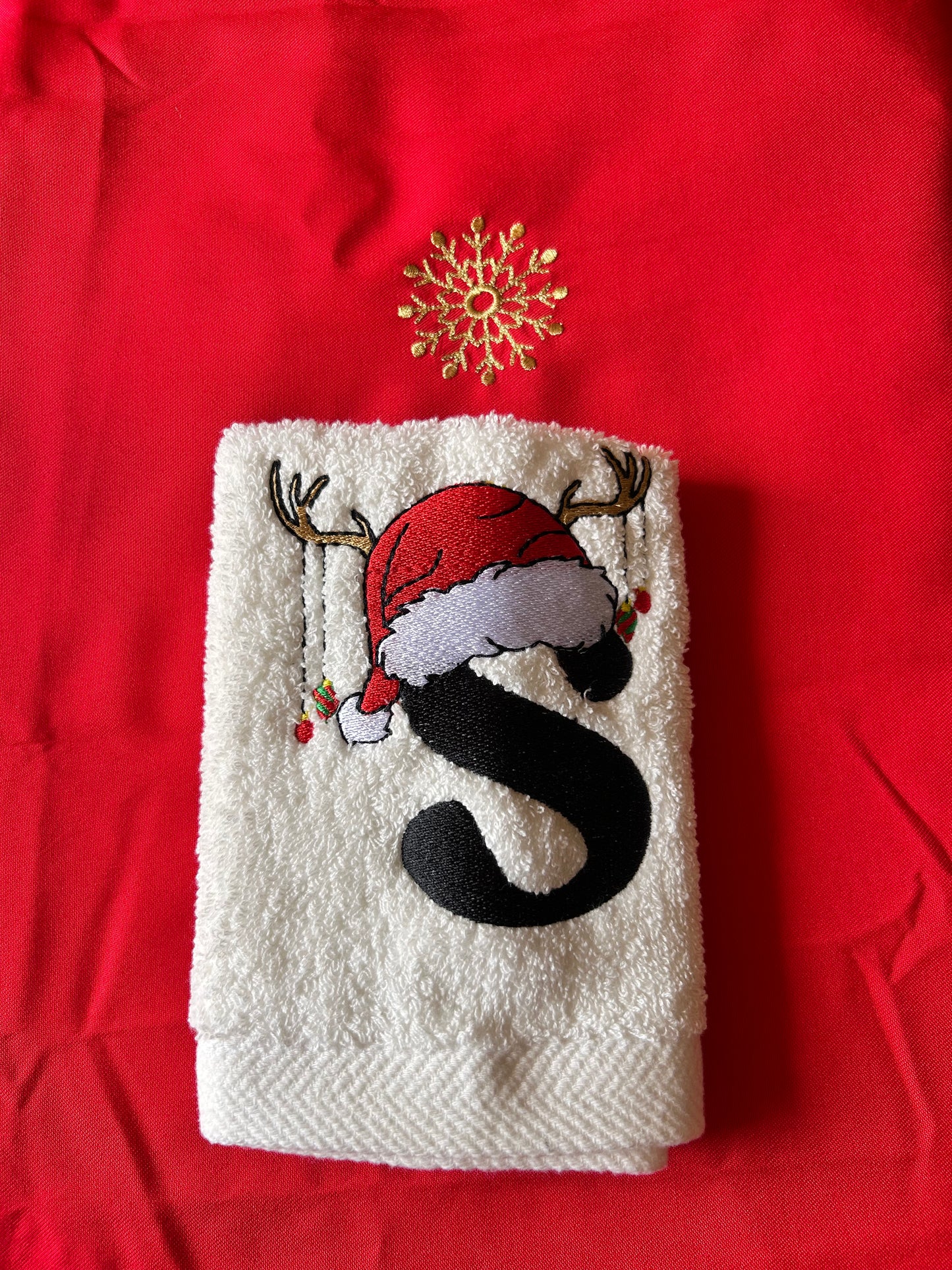 Alphabet Christmas towels