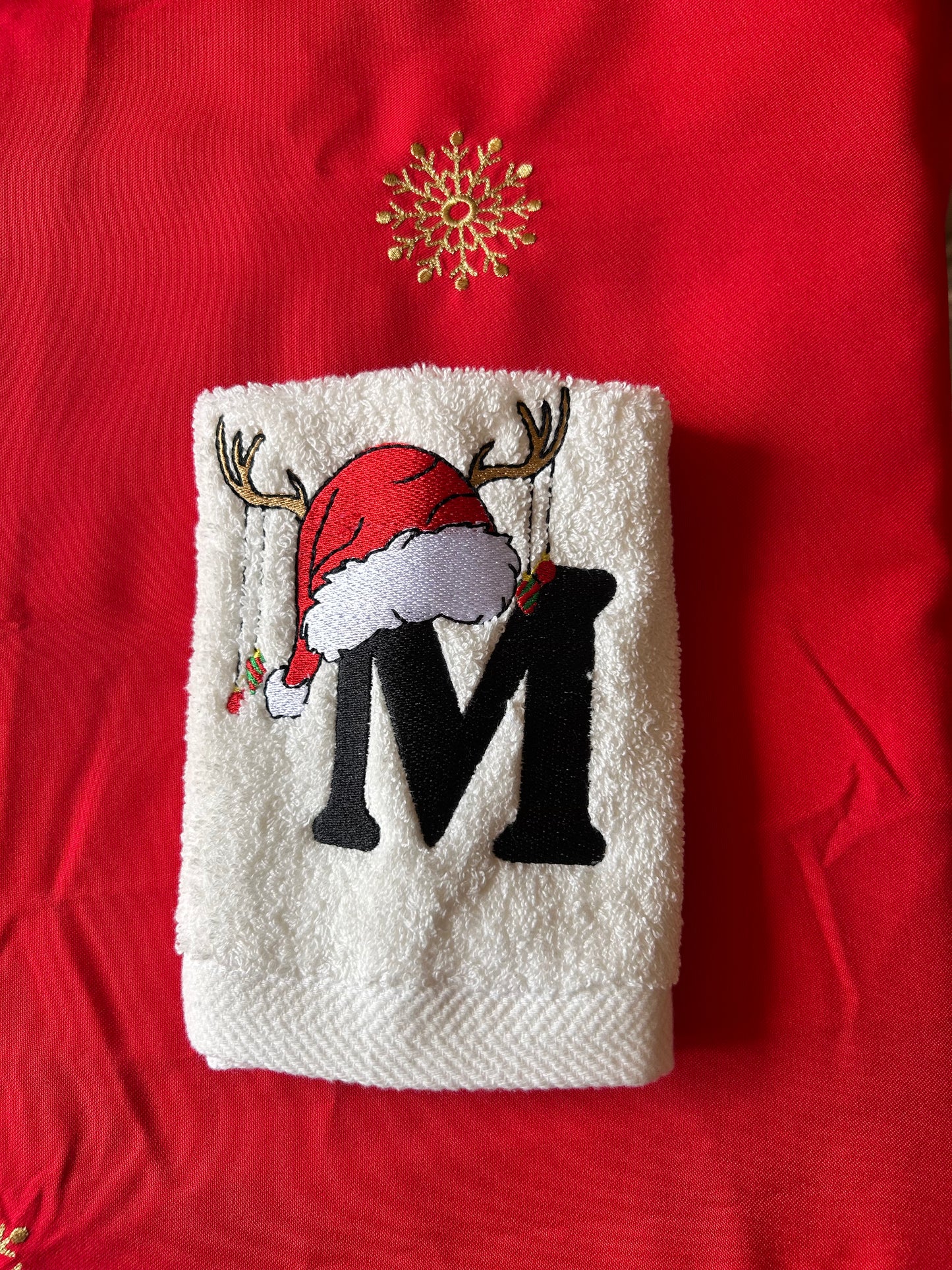 Alphabet Christmas towels