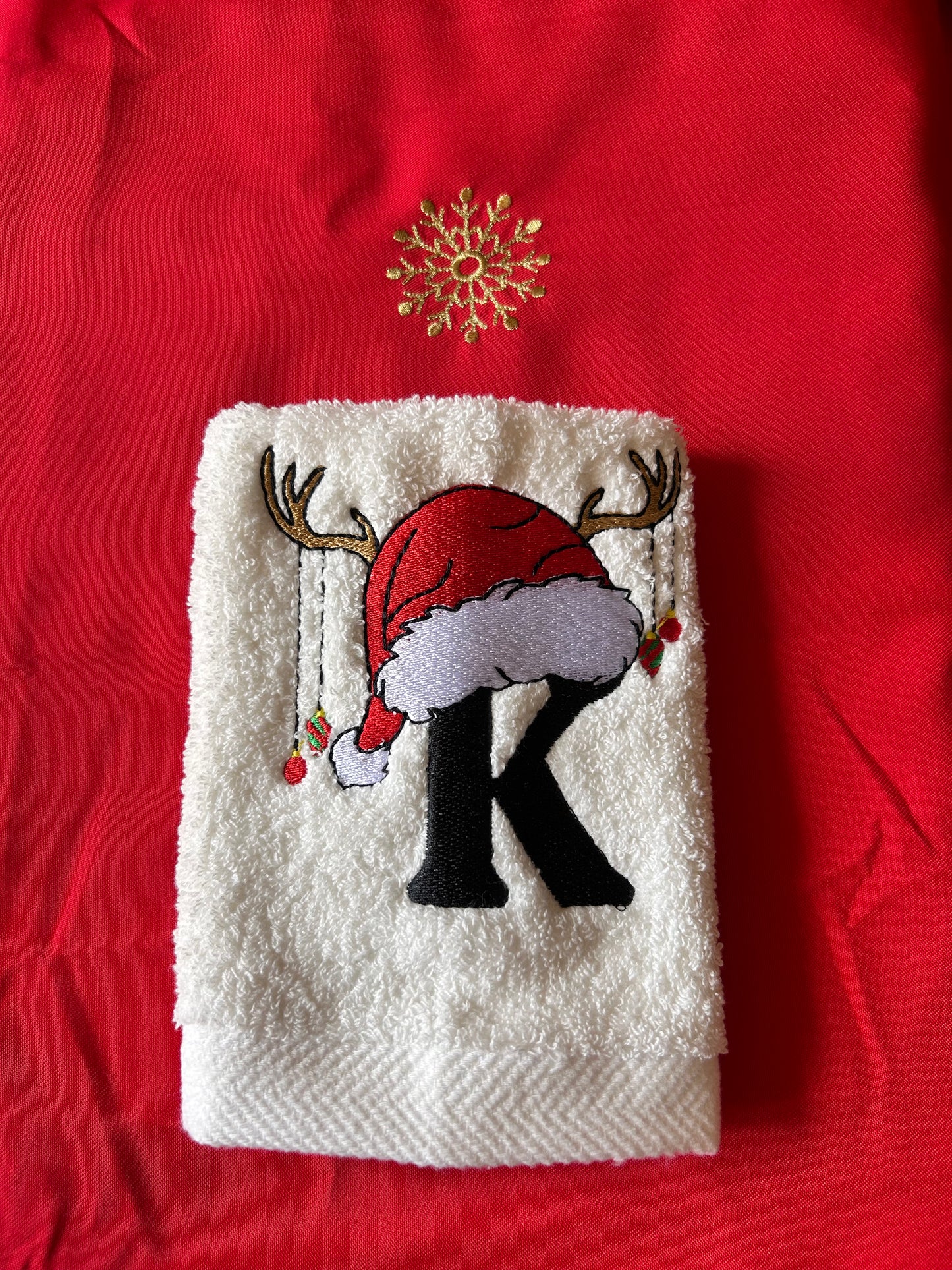 Alphabet Christmas towels