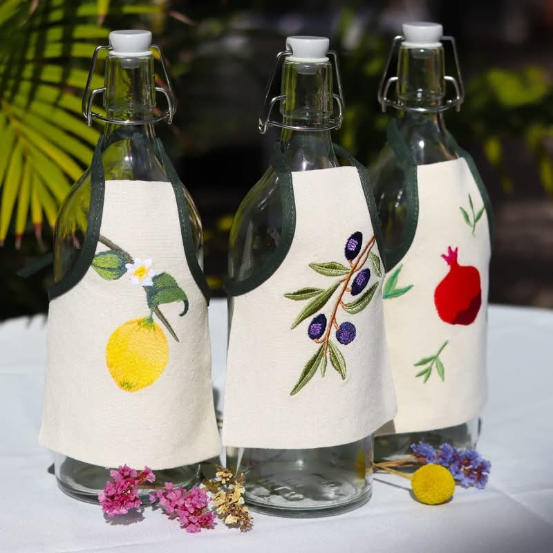 Set of 3 bloom bottle aprons