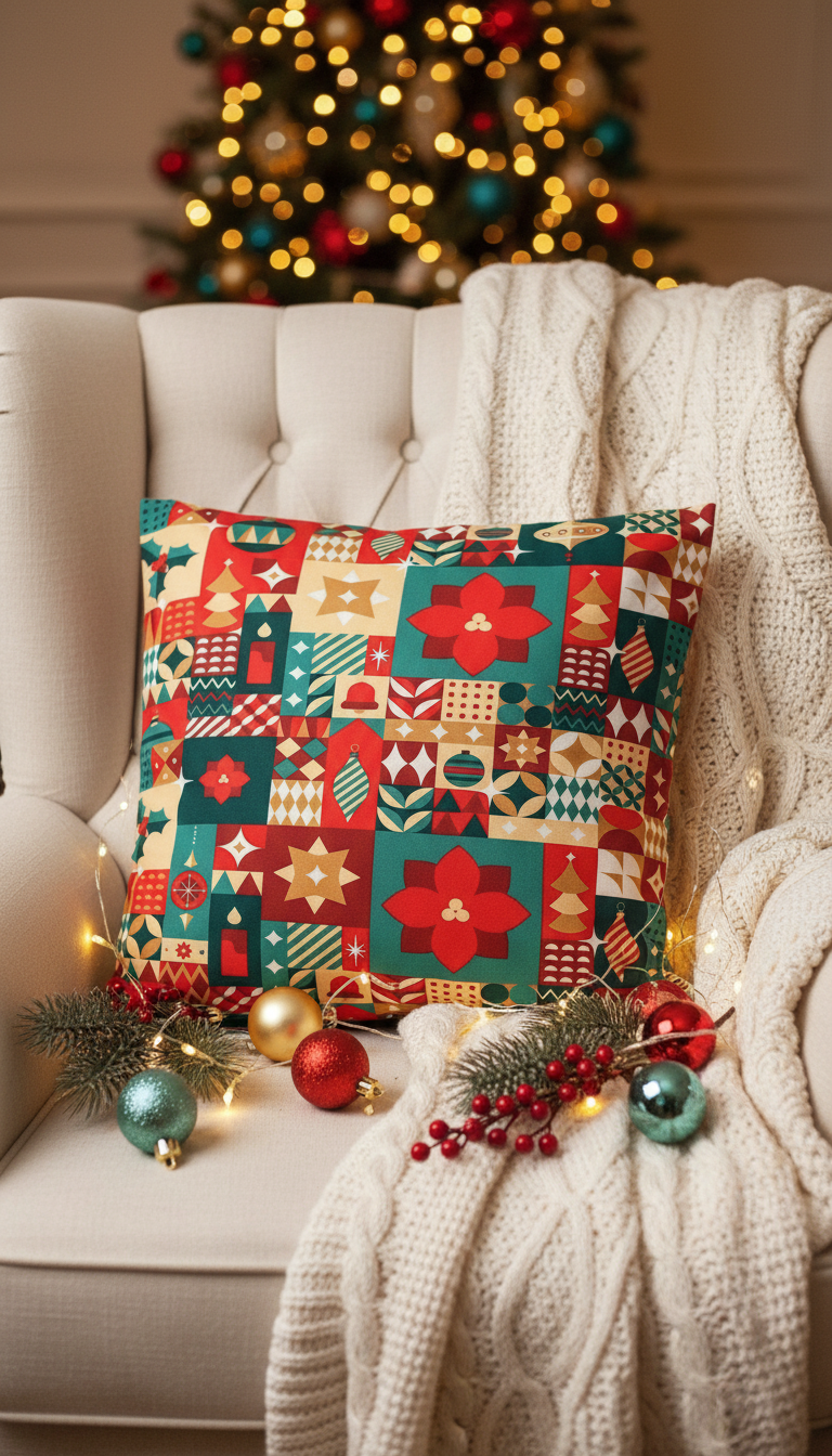 Festive christmas cushion set