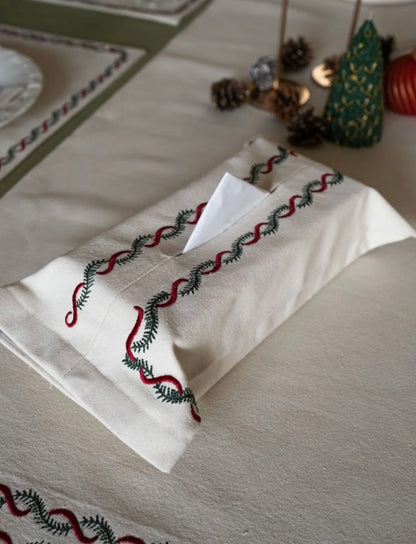 Christmas garland tissue cover