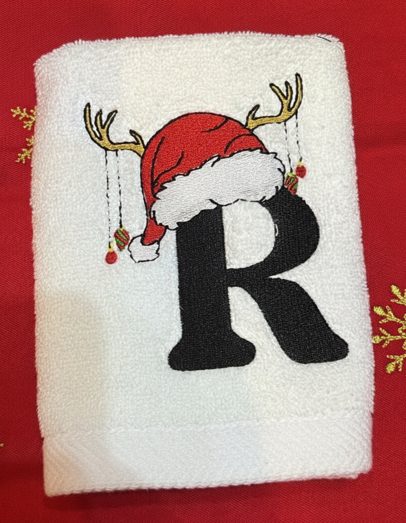 Alphabet Christmas towels