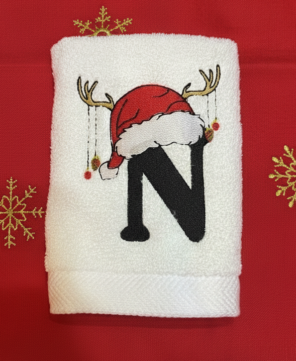 Alphabet Christmas towels
