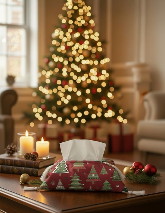 Christmas trees. Tissue cover