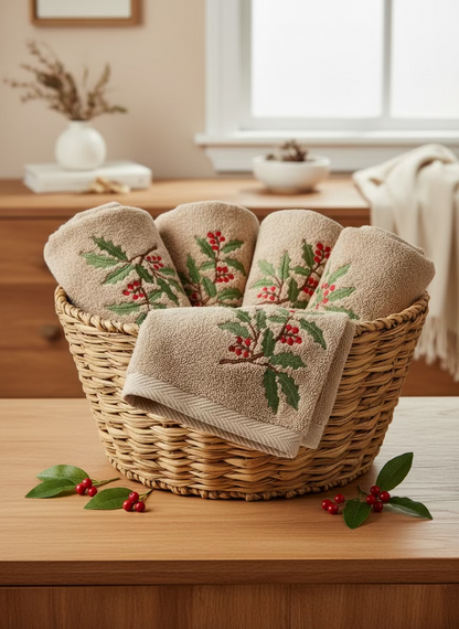 Winterberry guest towels set