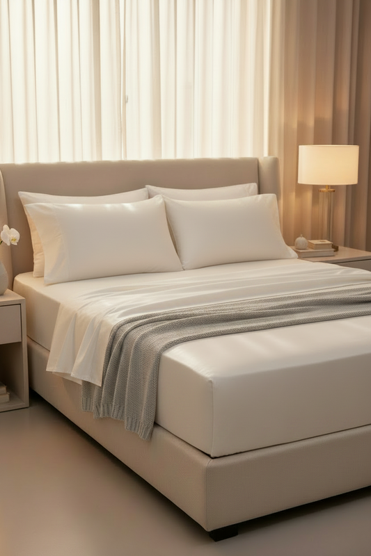Satin fitted bed sheet sets
