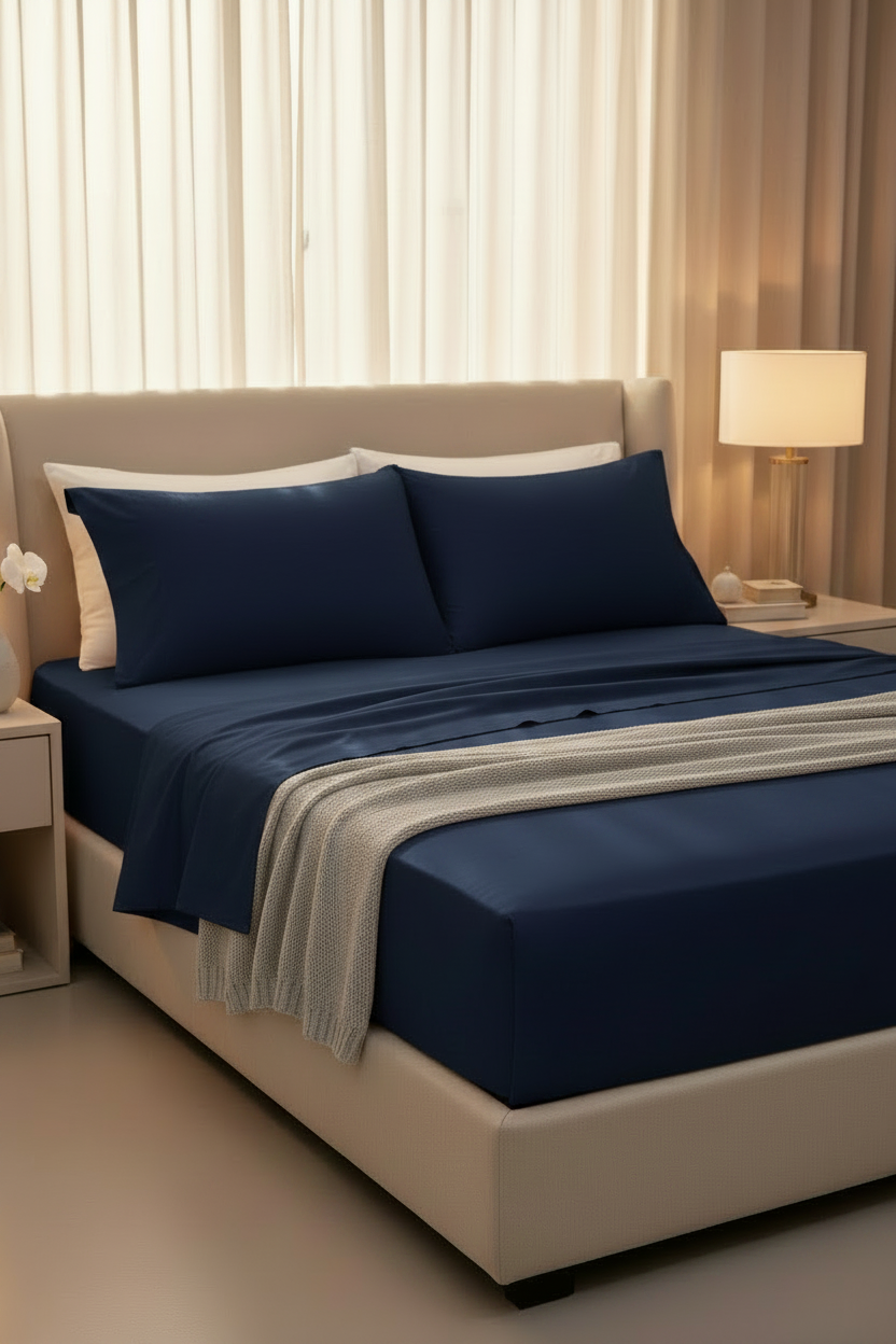 Satin fitted bed sheet sets