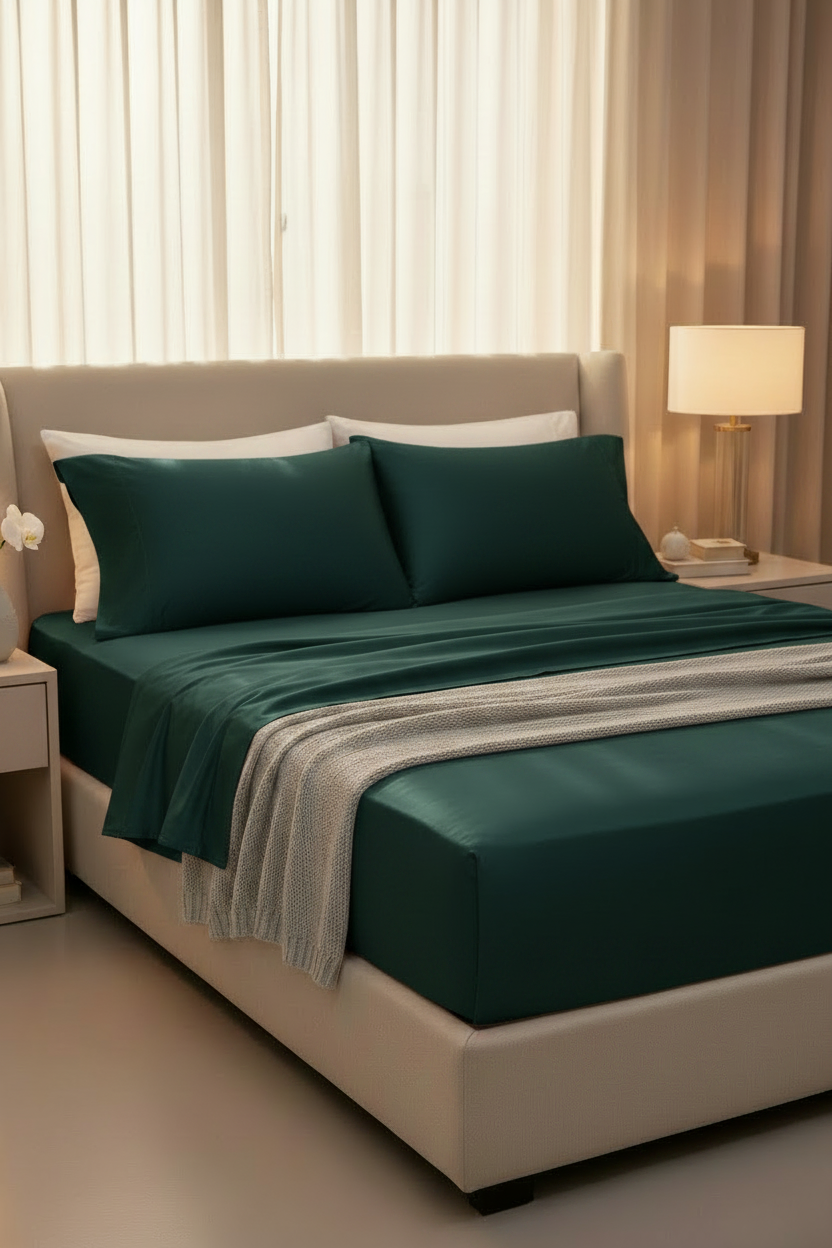 Satin fitted bed sheet sets