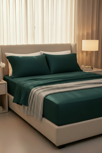 Satin fitted bed sheet sets
