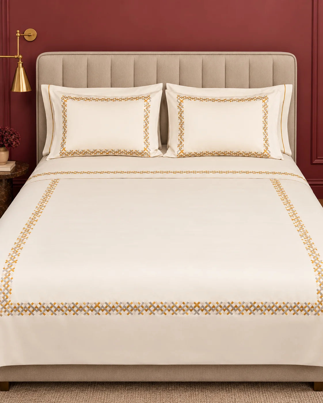 Diamond bed sheet set