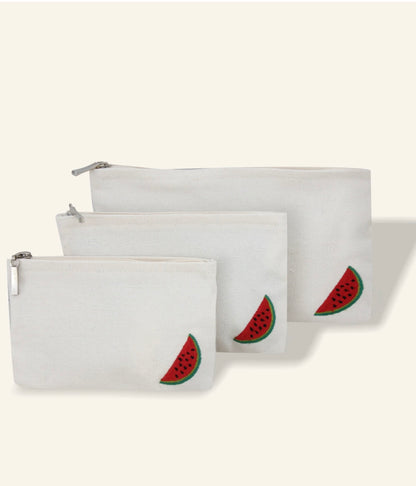 Watermelon up cycled pouches