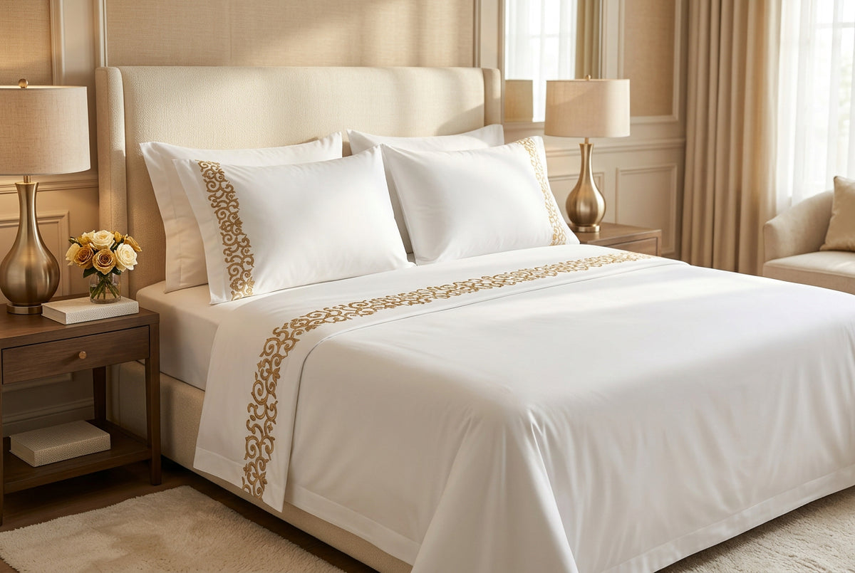 Swirling bed sheet set