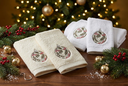 Christmas ornament guest towels