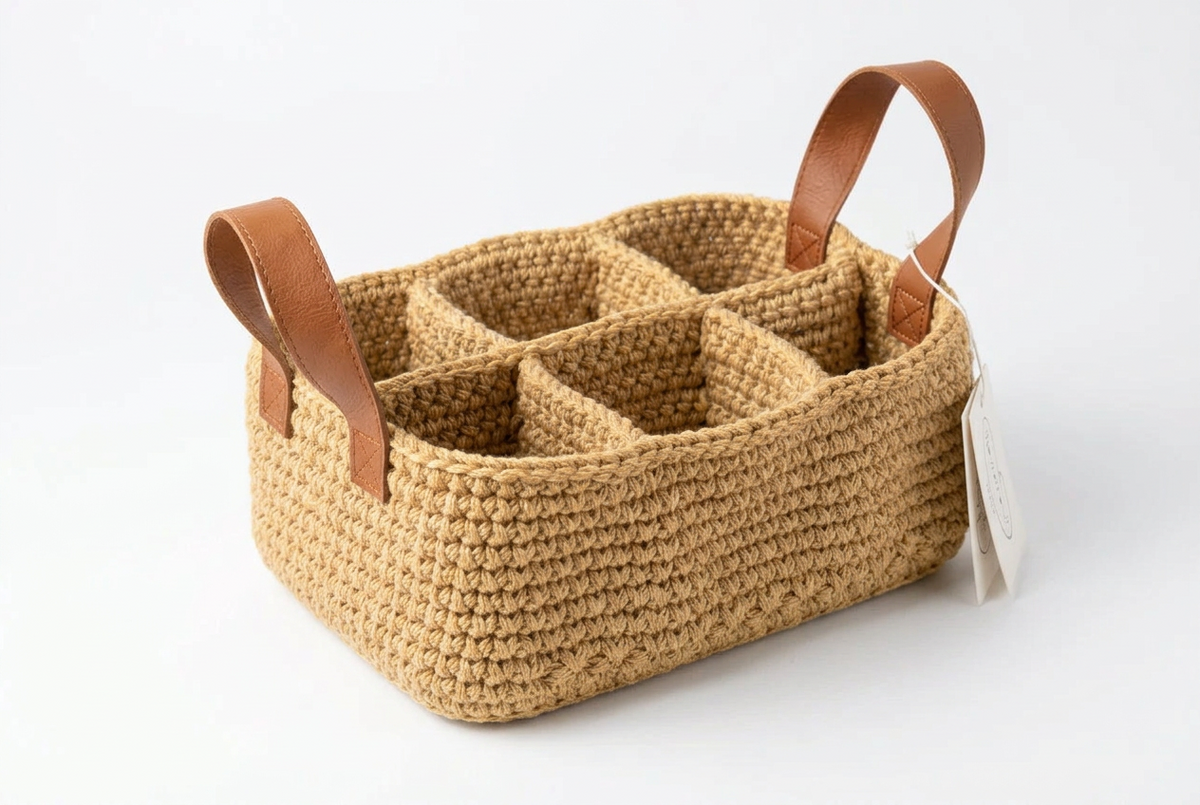 Divided basket with handle